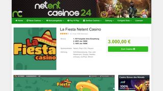 
                            10. La Fiesta Casino Test und Erfahrung ? 400% Casino Bonus + Freispiele