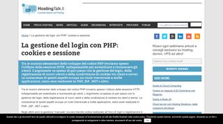 
                            1. La gestione del login con PHP: cookies e sessione - Hosting Talk