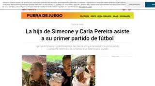 
                            13. La hija de Simeone y Carla Pereira asiste a su primer partido de fútbo