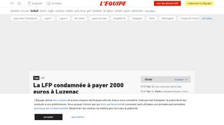 
                            11. La LFP condamnée à payer 2000 euros à Luzenac - Foot - LFP