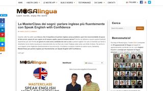 
                            8. La MasterClass dei sogni per parlare inglese più ... - MosaLingua