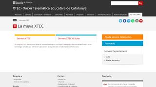 
                            2. La meva XTEC. XTEC - Xarxa Telemàtica Educativa de Catalunya