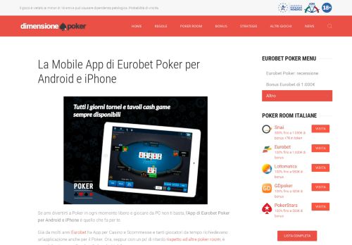 
                            11. La Mobile App di Eurobet Poker per Android e iPhone