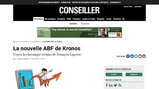 
                            9. La nouvelle ABF de Kronos | Conseiller