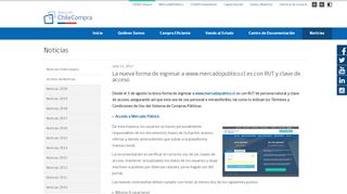 
                            4. La nueva forma de ingresar a www.mercadopublico.cl es con RUT y ...