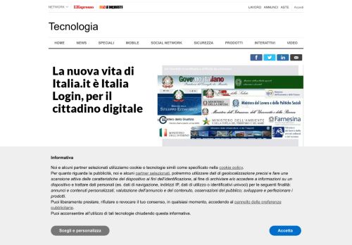 
                            1. La nuova vita di Italia.it è Italia Login, per il cittadino digitale ...