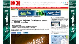 
                            8. La plataforma digital de Bankinter ya supera los 125.000 usuarios ...