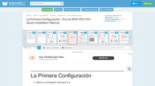 
                            5. La Primera Configuración - D-link DHP-W311AV Quick Installation ...