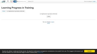 
                            4. La registrazione è già stata confermata - Learning Progress in Training