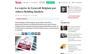 
                            6. La reprise de Generali Belgium par Athora Holding finalisée ...