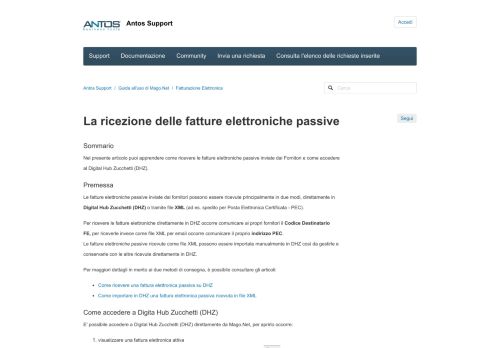 
                            9. La ricezione delle fatture elettroniche passive – Antos Support
