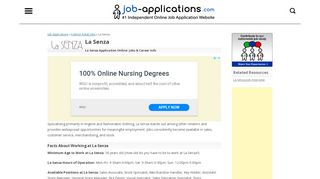 
                            12. La Senza Application, Jobs & Careers Online - Job-Applications.com