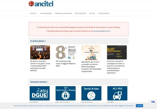 
                            6. La società di servizi per i Comuni dell'ANCI - Ancitel S.p.A