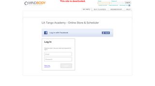 
                            13. LA Tango Academy Online - MINDBODY: Login