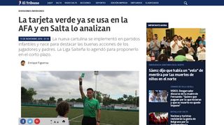 
                            13. La tarjeta verde ya se usa en la AFA y en Salta lo analizan - El Tribuno