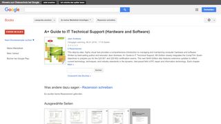 
                            11. Lab Manual for Andrews’ A+ Guide to IT Technical Support, 9th Edition - Google Books-Ergebnisseite