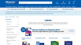 
                            9. Labels | Officeworks