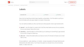 
                            7. Labels – Todoist Help