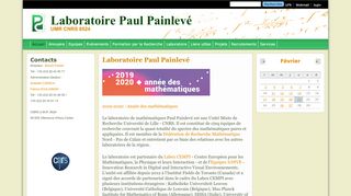 
                            10. Laboratoire Paul Painlevé | UMR CNRS 8524