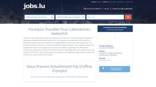 
                            11. Laboratoires Ketterthill Emploi, Laboratoires Ketterthill - jobs.lu ...