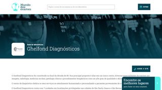 
                            2. Laboratório Ghelfond Diagnósticos | Mundo dos Exames