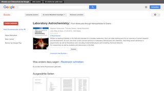 
                            8. Laboratory Astrochemistry: From Molecules Through Nanoparticles to ...