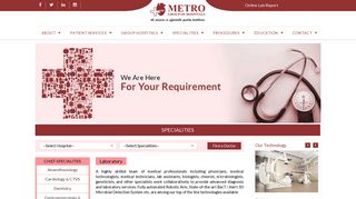 
                            6. Laboratory | Latest medical Equipments| Metro Group of Hospitals
