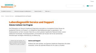 
                            4. Labordiagnostik Service und Support - Siemens Healthineers Schweiz