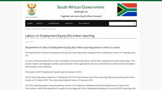 
                            9. Labour on Employment Equity (EE) online reporting | South African ...