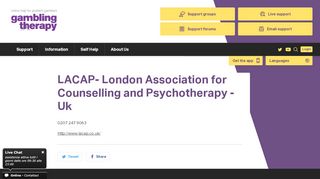 
                            7. LACAP- London Association for Counselling and Psychotherapy -Uk ...