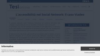 
                            11. L'accessibilità nei Social Network: il caso Viadeo - Tesi di Laurea ...