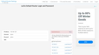 
                            8. LaCie Default Router Login and Password - Clean CSS