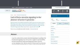 
                            9. Lack of beta-arrestin signaling in the absence of active G proteins ...