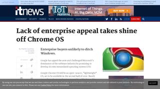 
                            11. Lack of enterprise appeal takes shine off Chrome OS - Software - iTnews