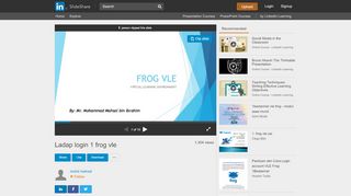 
                            7. Ladap login 1 frog vle - SlideShare