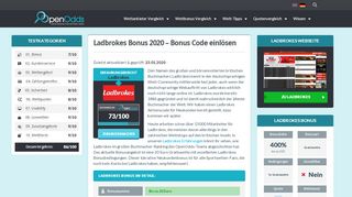
                            4. Ladbrokes Bonus Code 2019: Bis zu 20€ als Gratiswette sichern ...