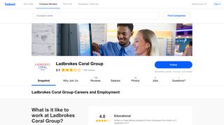
                            3. Ladbrokes Coral Group Careers and Employment | Indeed.com