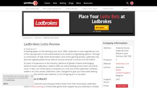 
                            3. Ladbrokes Lotto Bonus Offer for the UK - Gambling.com