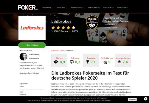 
                            10. Ladbrokes Poker - Die Pokerseite im Test 2019 - Poker.de
