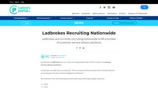 
                            5. Ladbrokes Recruiting Nationwide - Careers Portal