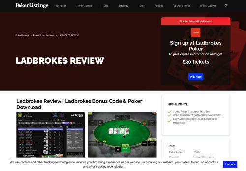 
                            11. Ladbrokes Review | Ladbrokes Bonus Code & Poker Download