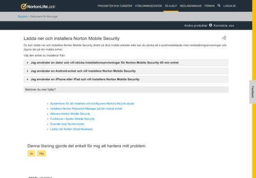 
                            3. Ladda ner och installera Norton Mobile Security - Norton Support