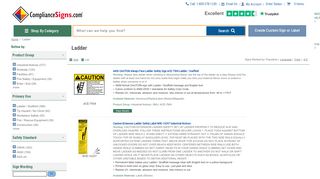 
                            9. Ladder Safety Signs from ComplianceSigns.com
