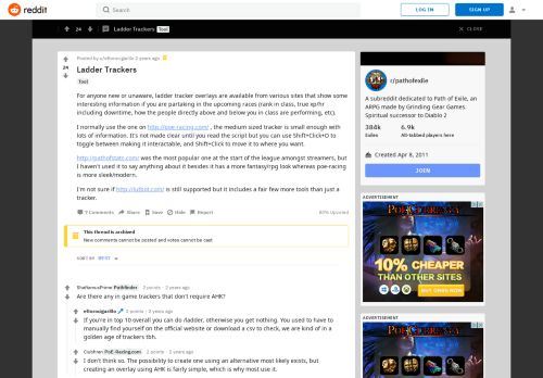 
                            5. Ladder Trackers : pathofexile - Reddit