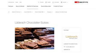 
                            12. Läderach Chocolatier Suisse - Bahnhof Basel SBB | SBB