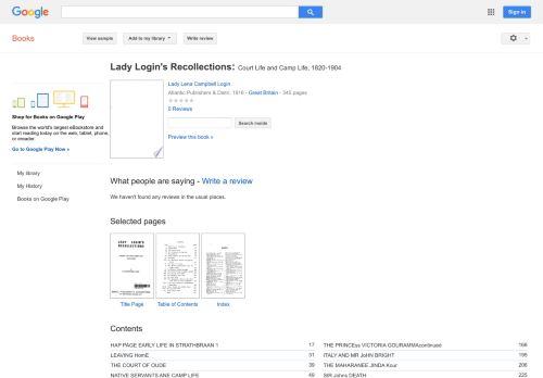 
                            12. Lady Login's Recollections - Google Books Result