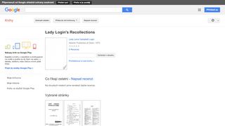 
                            8. Lady Login's Recollections - Výsledky hledání v Google Books