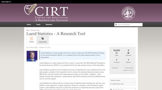 
                            5. Laerd Statistics - A Research Tool - Center for Innovation in Research ...