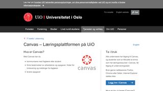 
                            3. Læringsplattformen Canvas - Universitetet i Oslo - UiO