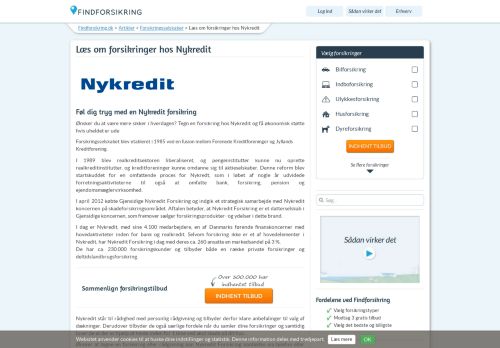 
                            11. Læs om forsikringer hos Nykredit - Findforsikring.dk